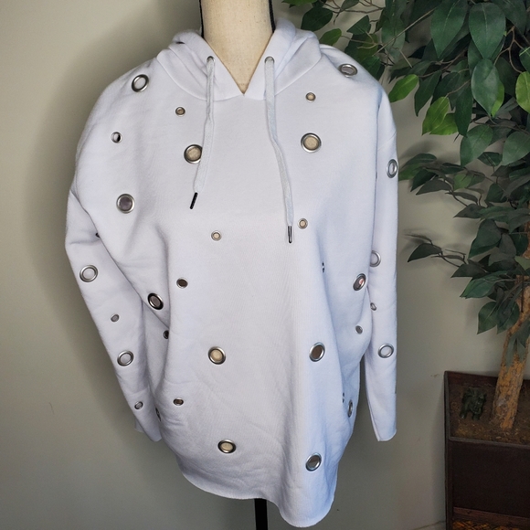 Theo and Spence Tops - NEW Theo and Spence Paint Splatter Ribbed Hoodie